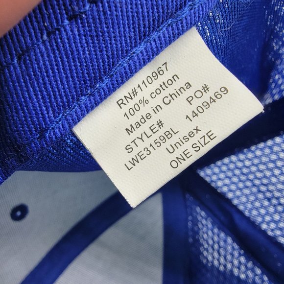 Lowes Logo Hat Adult Strapback Blue Mesh Baseball Cap Employee - Picture 8 of 9